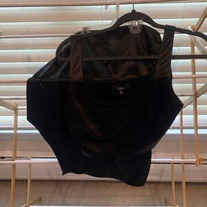 Black Sleeveless Two piece set